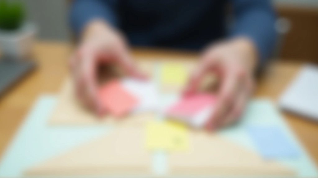 Mains organisant des enveloppes de budget étiquetées avec des catégories de dépenses sur une table de travail