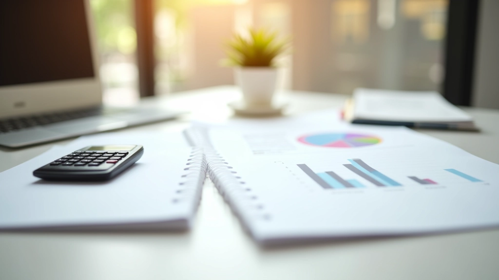 Espace de travail financier moderne avec planification et outils de gestion budgétaire